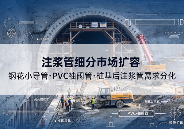 筠连注浆管细分市场扩容，隧道钢花小导管、PVC 袖阀管、桩基后注浆管需求分化